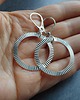 kolczyki srebrne Karbowane koła srebro 925 4