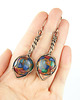 kolczyki wire wrapping Kolczyki z kolorowymi agatami 3