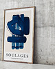 plakaty Plakat Soulages Composition en bleu 1