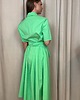 sukienki midi damskie Sukienka wiązana w talii na zakładkę Verde 4