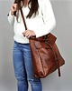 torebki różne Skórzana duża torebka - plecak 4