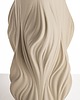 wazony Wazon porcelanowy 35,5x17,5x17,5 cm TWISSTIE beżowy 2