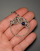 wisiory Wisiorek lapis lazuli koło kółko wire wrapping 2