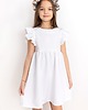 sukienki dla dziewczynki Biała sukienka LITTLE WINGS - 110; Wizytowe; Wiosna/Lato 1