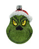 ozdoby choinkowe Bombka choinkowa: Zielony stwór Grinch w czapce Mikołaja: brokatowy 2