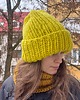 czapki damskie Zimowa czapka z wełny peruwiańskiej Lumi limonkowy żółty 1