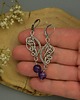 kolczyki wire wrapping Kolczyki z ametystami wire wrapping ametyst 3