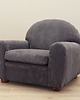 fotele Fotel szary welur, włoski design, lata 80, produkcja: Włochy 1