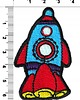 naszywki na ubrania Naszywka naprasowanka RAKIETA KOSMOS termoprzylepna haft dla dzieci 4x6,6cm 1