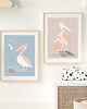 obrazy i plakaty do pokoju dziecięcego Plakat dla dzieci Pelikany ( Pelican Love ) 2