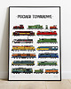 obrazy i plakaty do pokoju dziecięcego Zestaw plakatów z pociągami - 3 druki  50x70cm w jednej cenie 4