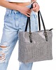 torby na ramię Skórzany Shopper - czarno-biała pepitka (7066) 6