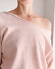 bluza bez kaptura damska Ciepły jasny róż bluza cięta 1