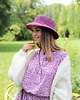 kapelusze damskie Kapelusz Lena, rafia 100%, winogronowy, handmade, rozmiar 56 6