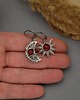 kolczyki wire wrapping Asymetryczne kolczyki księżyc i słońce karneol wire wrapping 4