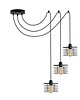 lampy wiszące Industrialna 3-płomienna lampa wisząca pająk do salonu GALO LOFT L3 1
