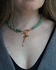 chokery Choker z zielonego awenturynu - Złoty lotos 3