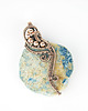 wisiory Koral fossil wisiorek wire wrapping 7