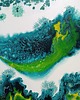 obrazy Błękitna Laguna ręcznie malowana abstrakcja 70x70 cm 2