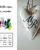 Ozdoby na ścianę Personalizowane serduszko ozdobne (kolory, tkaniny) 4