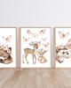 obrazy i plakaty do pokoju dziecięcego Plakaty dla dzieci Zwierzątka, pastelowe plakaty dla dziewczynki 3