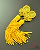 kolczyki soutache Żółte kolczyki sutasz Yellow Tassels 1