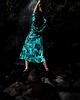 sukienki maxi damskie Jedwabiste KIMONO/SUKIENKA kopertowa w autorski print ZORZA 100% WISKOZA PREMIUM 2