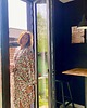 szlafroki damskie Szlafrok narzutka kimono w drobne kwiaty na czarnym 5