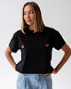 t-shirt damskie T-shirt Crop-Voila Czarny Arbuzy 3