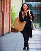 torby na ramię Torba Shopper beż skóra wegańska TP 2006 7