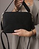 torebki mini Listonoszka MELODY Crossbody CZARNA złote okucia 1