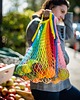 torby na zakupy Paryżanka eko siatka na zakupy FILT tęczowa 3