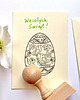 ozdoby wielkanocne PISANKA wielkanocna stempel drewniany XL 2