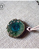 wisiory Szmaragdowy wisiorek ceramiczny SEAGLASS, naszyjnik z duszą 2