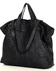 torby XXL Torba damska shopper pleciona skóra - MARCO MAZZINI czarna 2