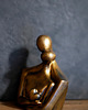 figurki i rzeźby Rzeźba z gipsu, Para Zakochanych, ogniste złoto, wys. 12 cm 1