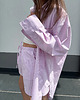 koszule damskie  Koszula Calm oversize pastel pink stripes 9