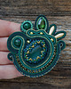 broszki Isobelle -zielona broszka soutache 4