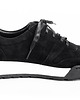 sneakersy damskie Sneakersy skórzane -  biało czarne  (7024) 4