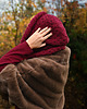 czapki damskie Balaclava alpaka i jedwab handmade, ręcznie szydełkowana zimowa kominiarka 3