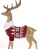 dekoracje świąteczne Figurka jeleń w czerwonym sweterku 47,5x26x9 cm 1