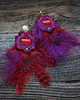 kolczyki soutache Kolczyki soutache z piórkami 1