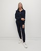 komplety damskie Anisa minimalistyczny lekko dopasowany komplet spodnie i bluza - Navy 3