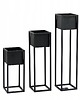 kwietniki Kwietnik Metalowy CUBO 50cm czarny 7