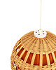 lampy wiszące Lampa sufitowa z wiklinowym kloszem, Polska lata 60. 2