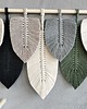makramy Makrama Liście Stonowana Dekoracja Japandi Loft 70x35 cm 7