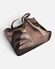 torby na ramię Shoper bag brązowa torba z beżem i zlotem 2