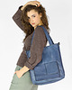 torby na ramię Torebka damska shopper A4 skóra naturalna - MARCO MAZZINI jeansowa niebieska 4