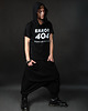 t-shirty męskie Czarny t-shirt z kapturem i nadrukiem ERROR 404 4