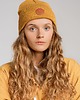czapki i kapelusze męskie Czapka beanie z bawełny organicznej musztardowa 2